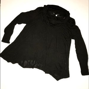 Kensie cowl neck black soft top